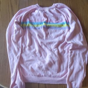 Pink striped sweater